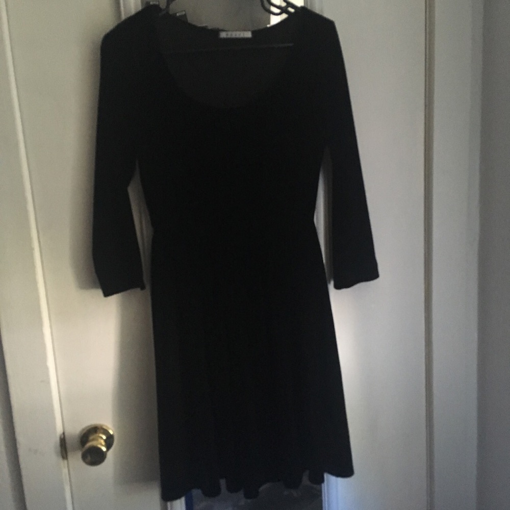 Black velour dress